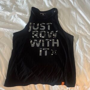 Orangetheory Black 'Just Row With It' Tank Top